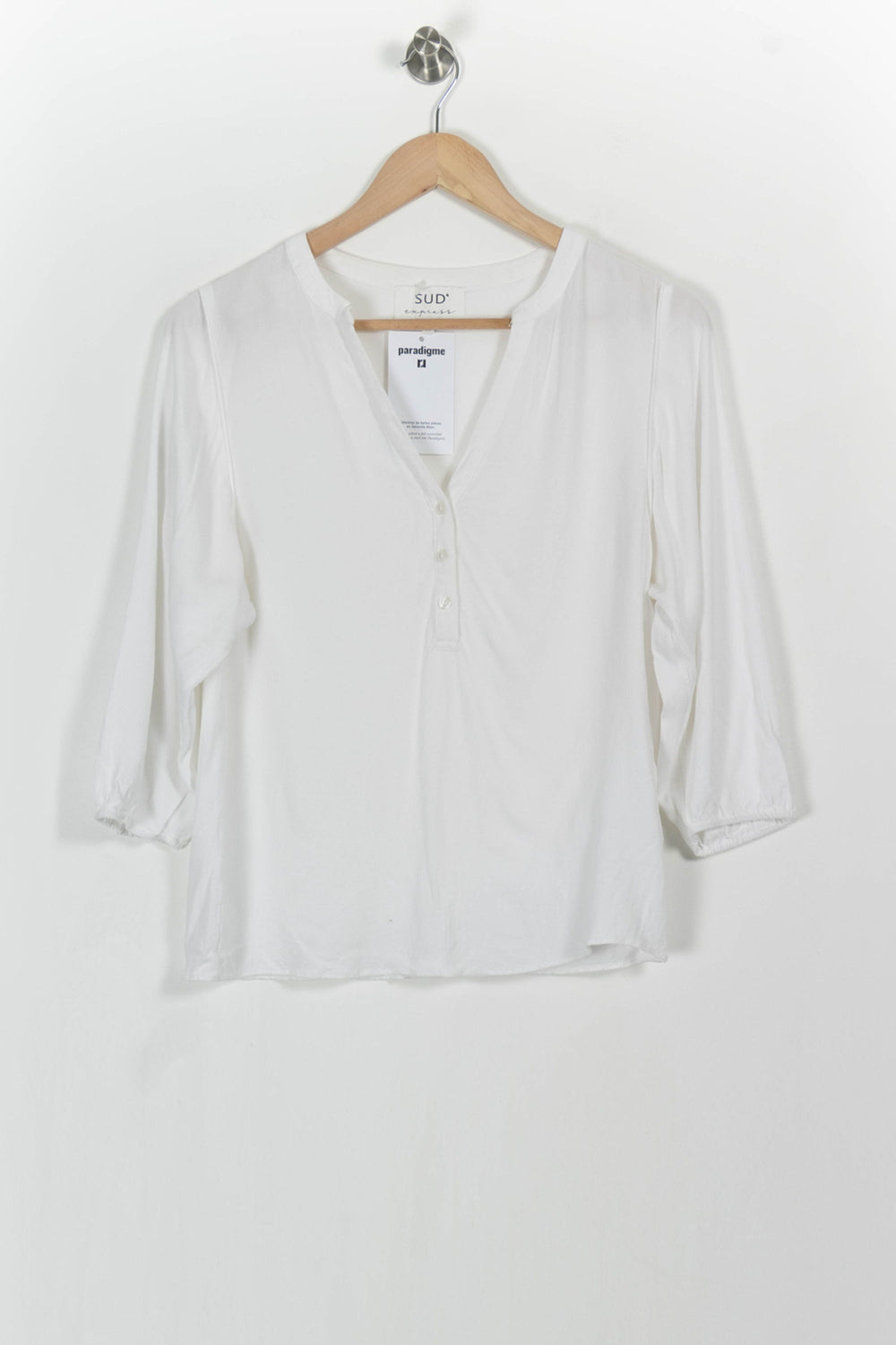 Blouse Blanche - Taille M/38 de la marque Sud express | PARAD102499 - Vendu par Paradigme - Image 2