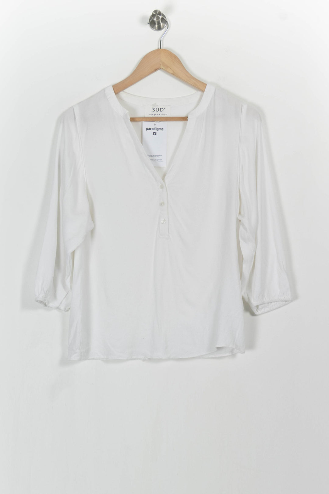 Blouse Blanche - Taille M/38 de la marque Sud express | PARAD102499 - Vendu par Paradigme - Image 2