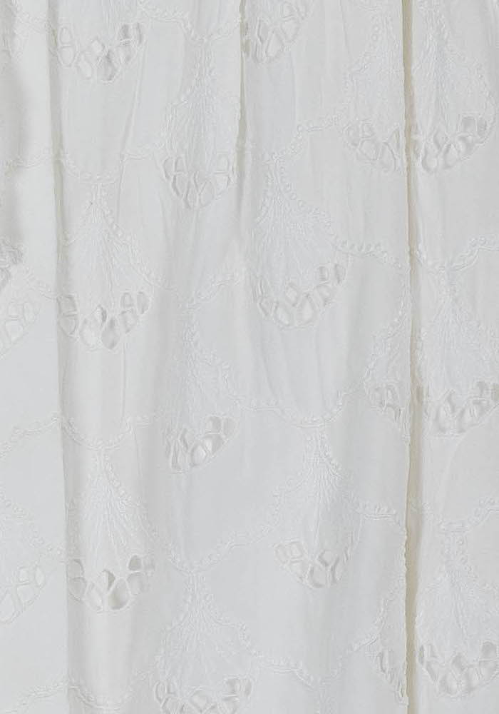 Jupe Brodée Blanche - Taille S/36 de la marque Sézane | PARAD102500 - Vendu par Paradigme - Image 3