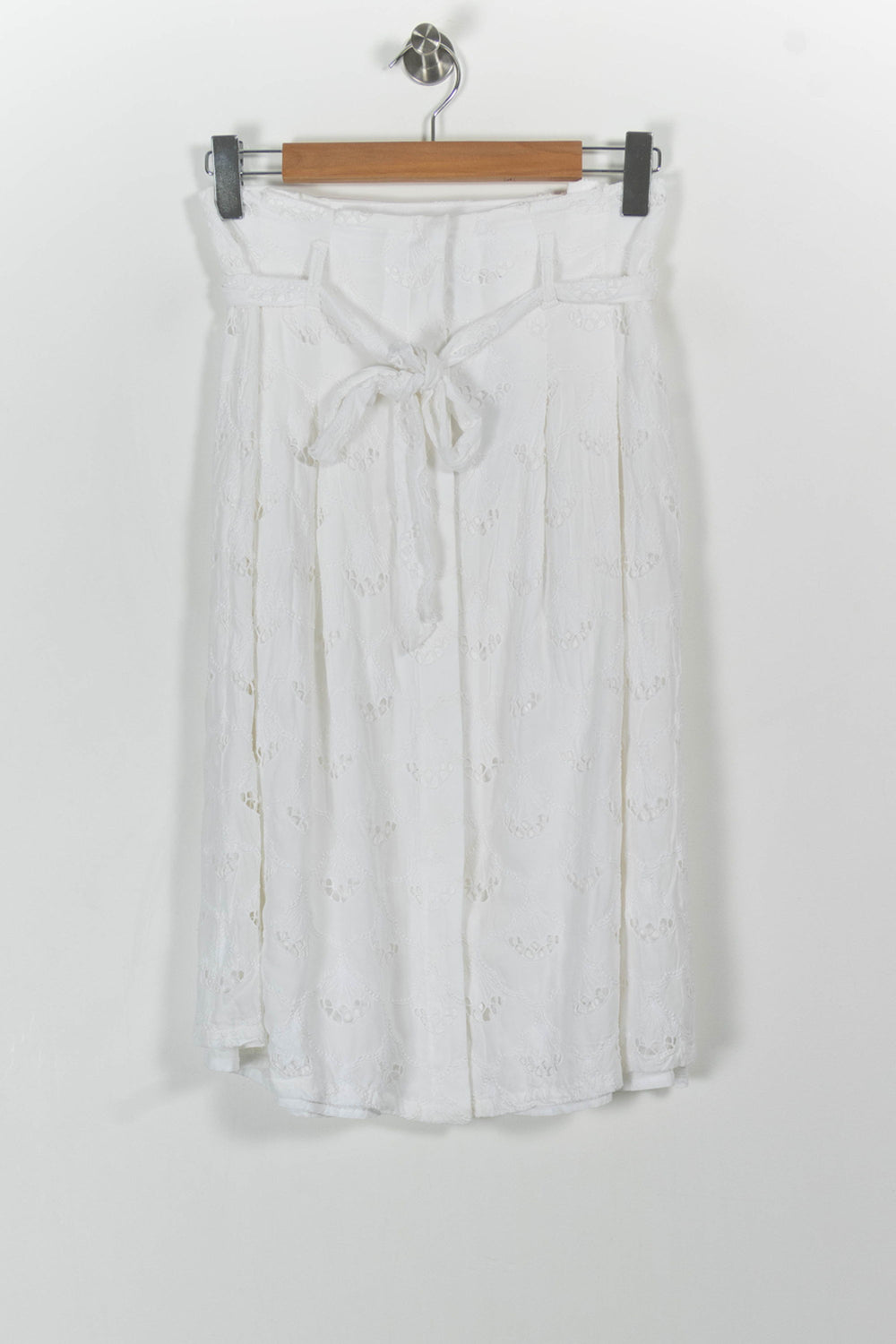 Jupe Brodée Blanche - Taille S/36 de la marque Sézane | PARAD102500 - Vendu par Paradigme - Image 2