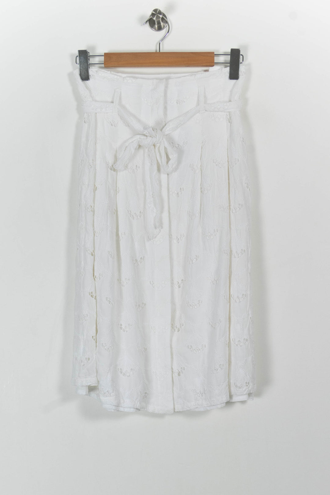 Jupe Brodée Blanche - Taille S/36 de la marque Sézane | PARAD102500 - Vendu par Paradigme - Image 2