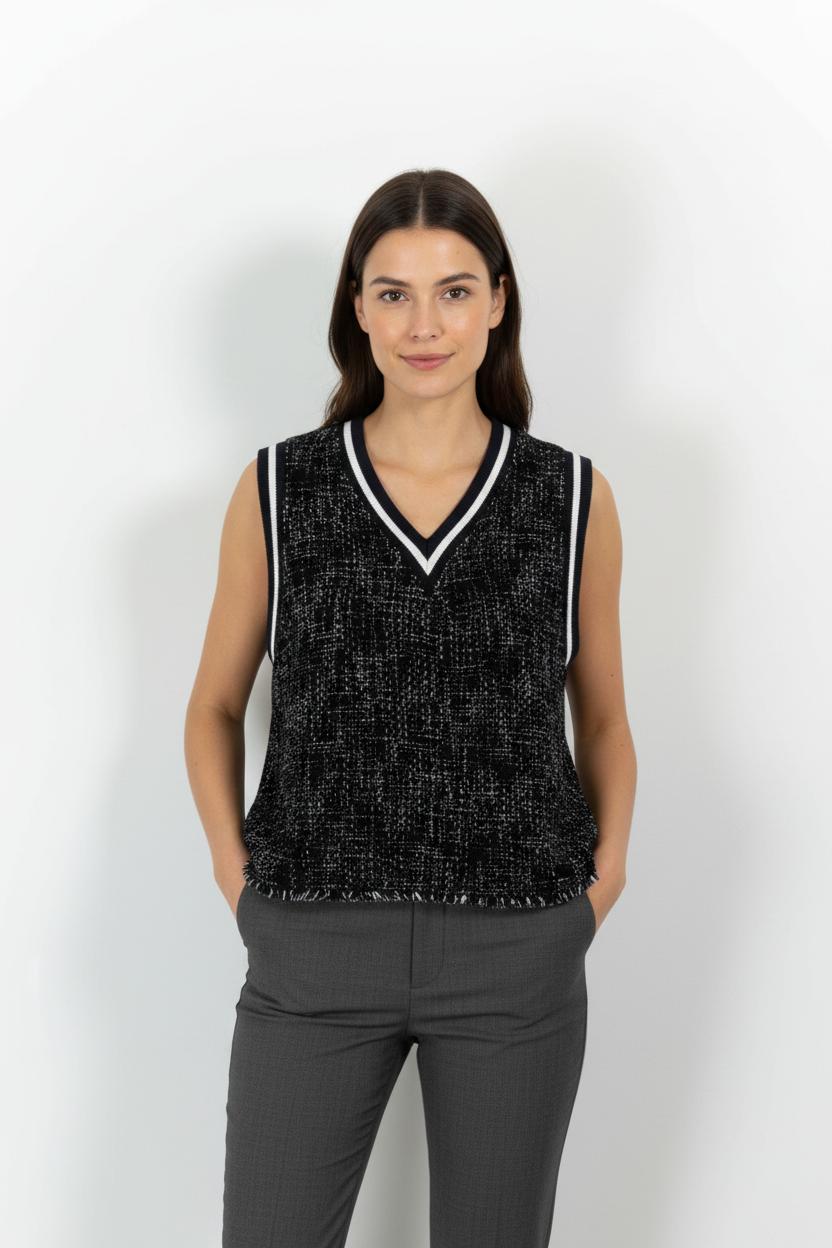 Débardeur Bleu et Blanc - Taille S/36 de la marque Maje | PARAD102510 - Vendu par Paradigme - Image 1
