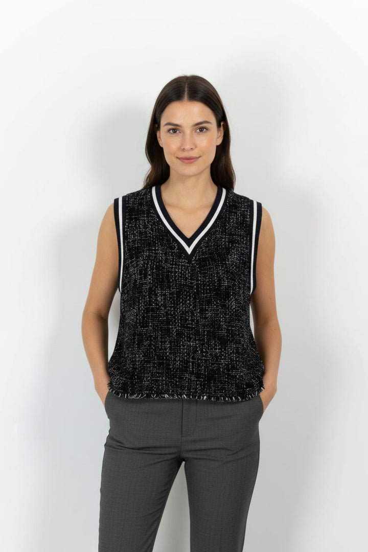 Débardeur Bleu et Blanc - Taille S/36 de la marque Maje | PARAD102510 - Vendu par Paradigme - Image 1