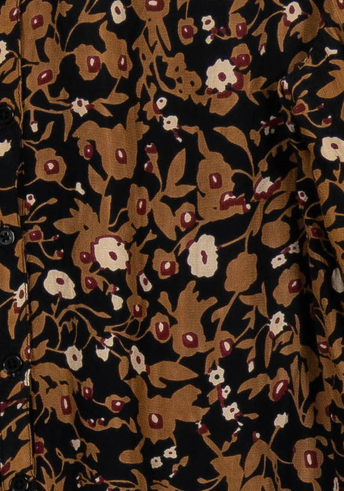 Chemise Fleurie Noire et Marron - Taille S/36 de la marque Stella Forest | PARAD102512 - Vendu par Paradigme - Image 3
