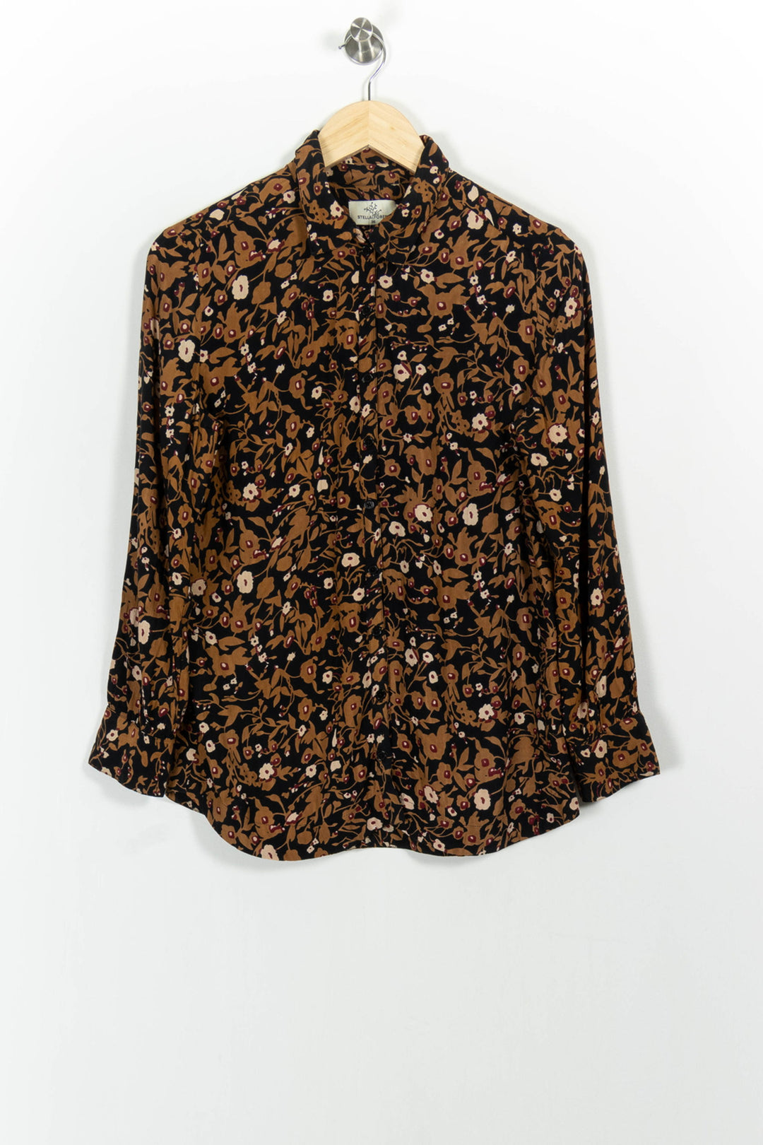 Chemise Fleurie Noire et Marron - Taille S/36 de la marque Stella Forest | PARAD102512 - Vendu par Paradigme - Image 2