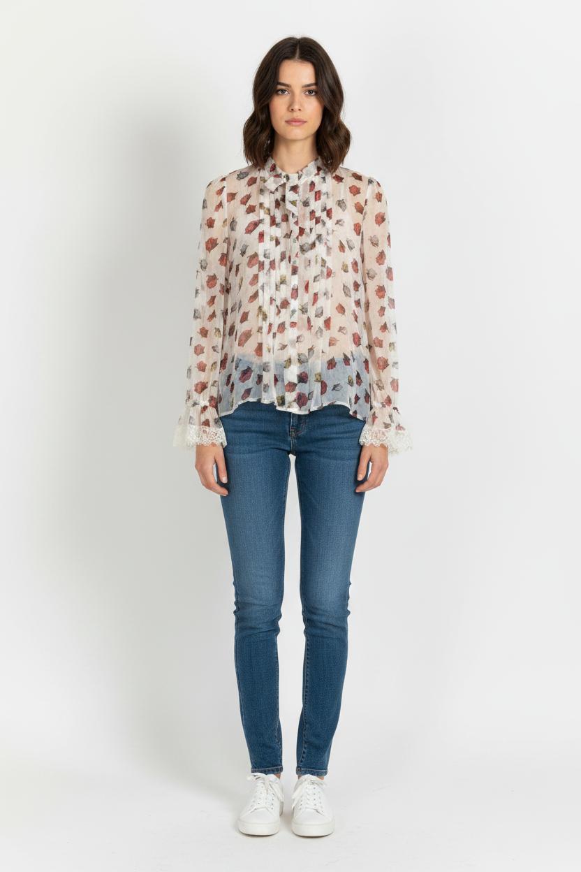 Blouse Rose et Blanche - Taille M/38 de la marque The Kooples | PARAD102514 - Vendu par Paradigme - Image 1