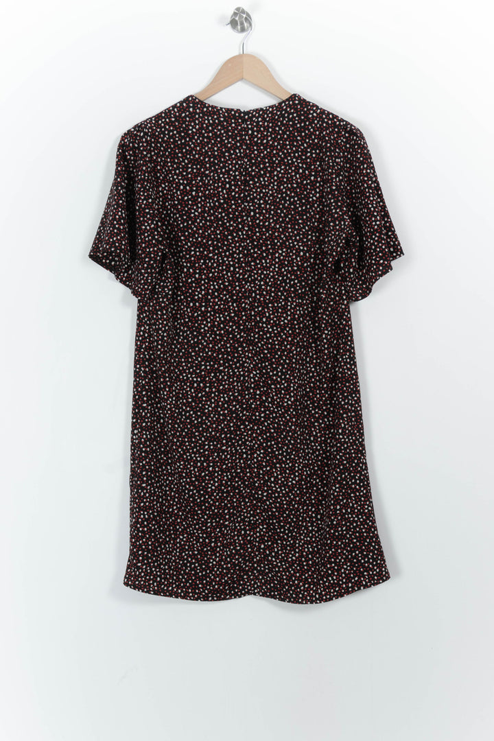 Robe Portefeuille Bordeaux et Blanc - Taille L/40 de la marque Sud express | PARAD102516 - Vendu par Paradigme - Image 4