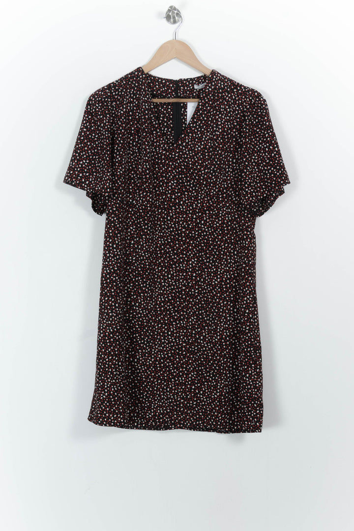 Robe Portefeuille Bordeaux et Blanc - Taille L/40 de la marque Sud express | PARAD102516 - Vendu par Paradigme - Image 2