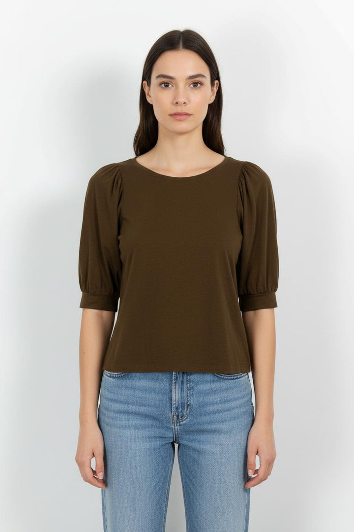 Blouse Marron - Taille S/36 de la marque La Fée Maraboutée | PARAD102526 - Vendu par Paradigme - Image 1