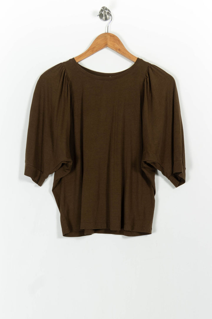 Blouse Marron - Taille S/36 de la marque La Fée Maraboutée | PARAD102526 - Vendu par Paradigme - Image 2