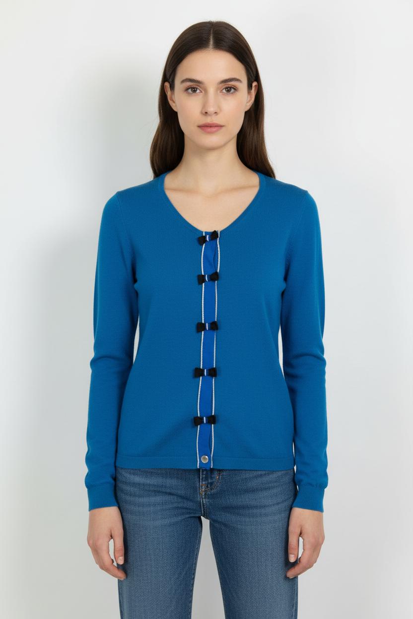 Cardigan Bleu - Taille S/36 de la marque Claudie Pierlot | PARAD102532 - Vendu par Paradigme - Image 1