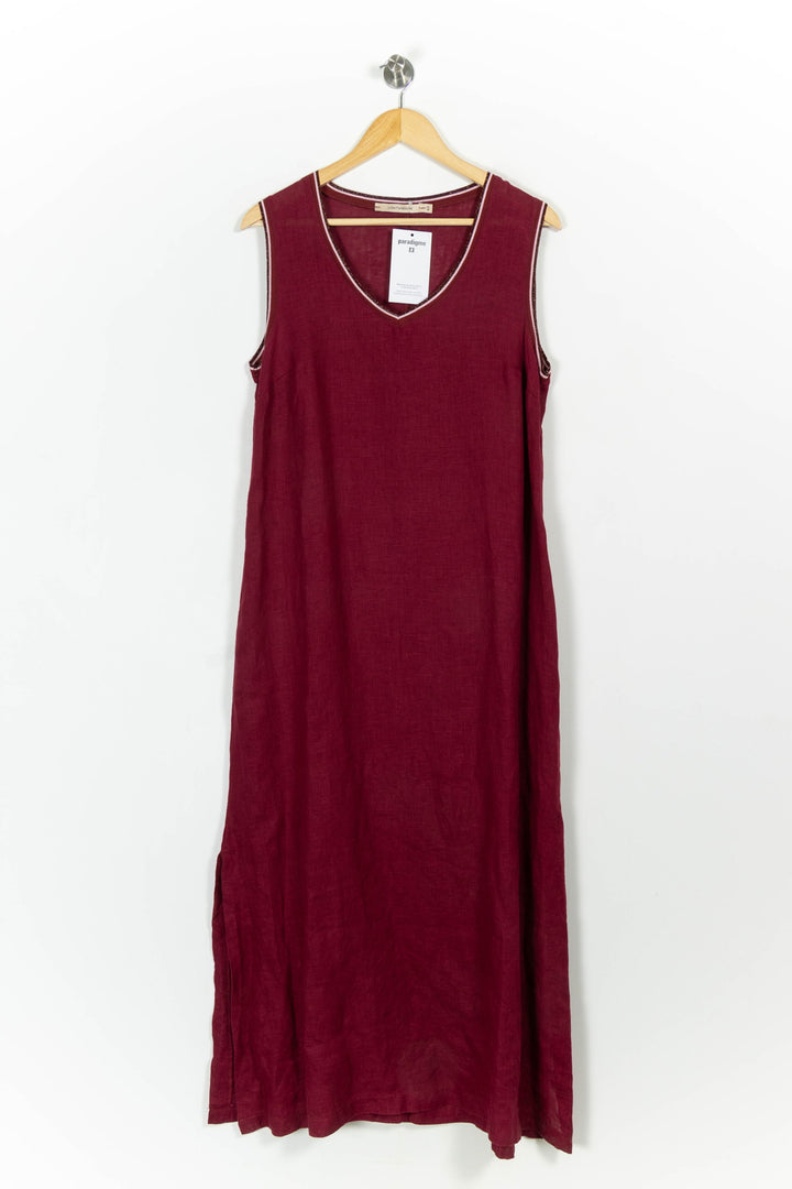 Robe Longue Bordeaux - Taille L/40 de la marque La Fée Maraboutée | PARAD102537 - Vendu par Paradigme - Image 2