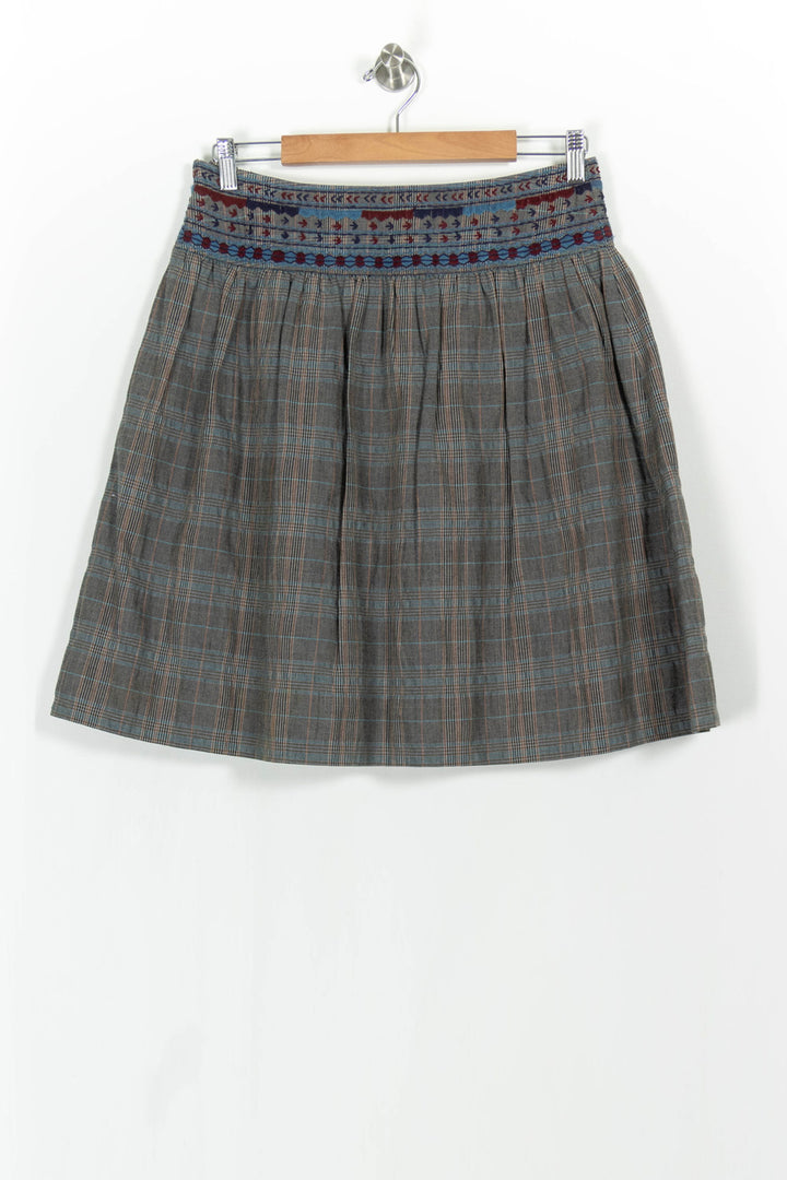 Jupe Midi Grise et Bleue - Taille M/38 de la marque Sud express | PARAD102538 - Vendu par Paradigme - Image 4