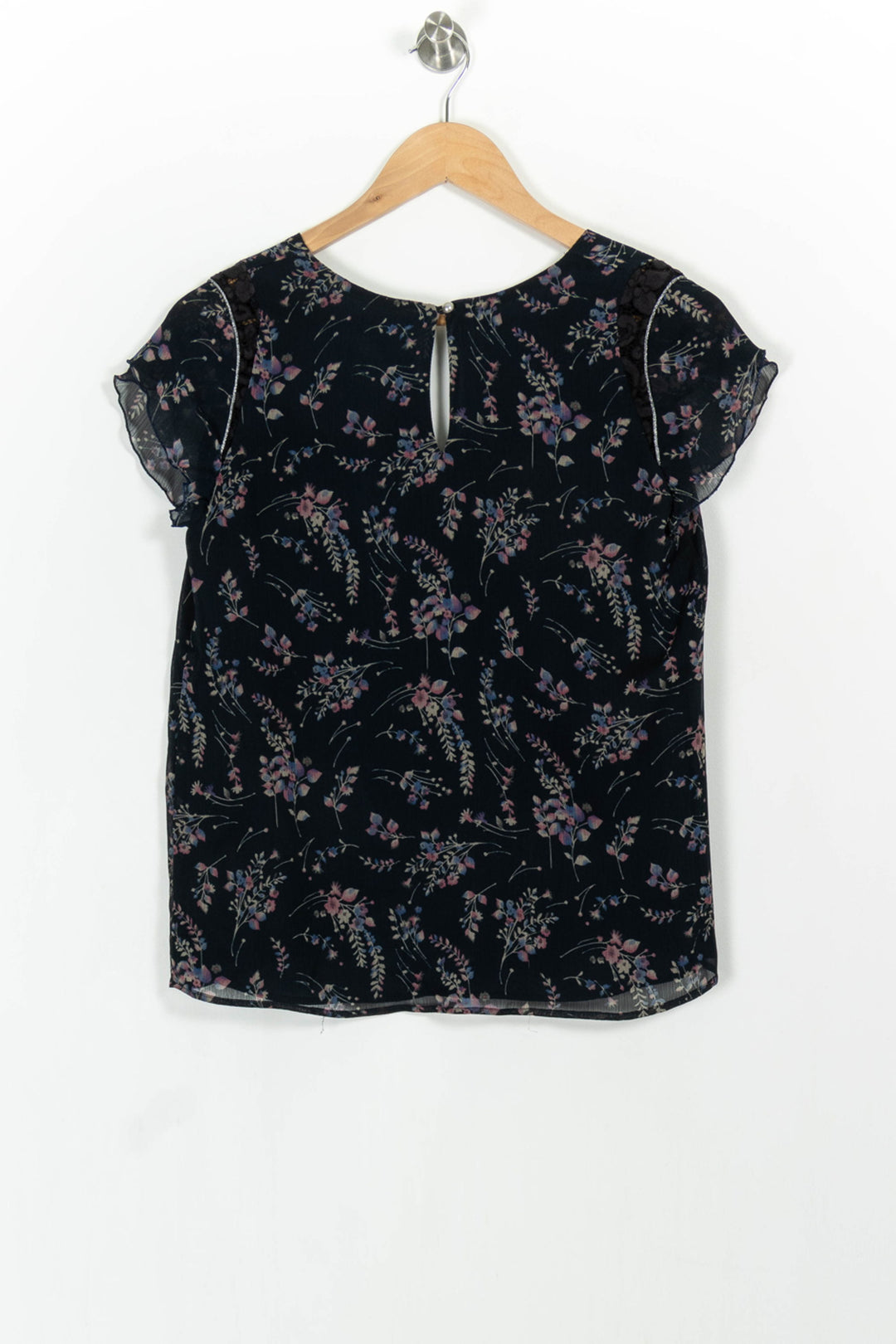 Blouse Fleurie Bleu - Taille S/36 de la marque IKKS | PARAD102539 - Vendu par Paradigme - Image 4