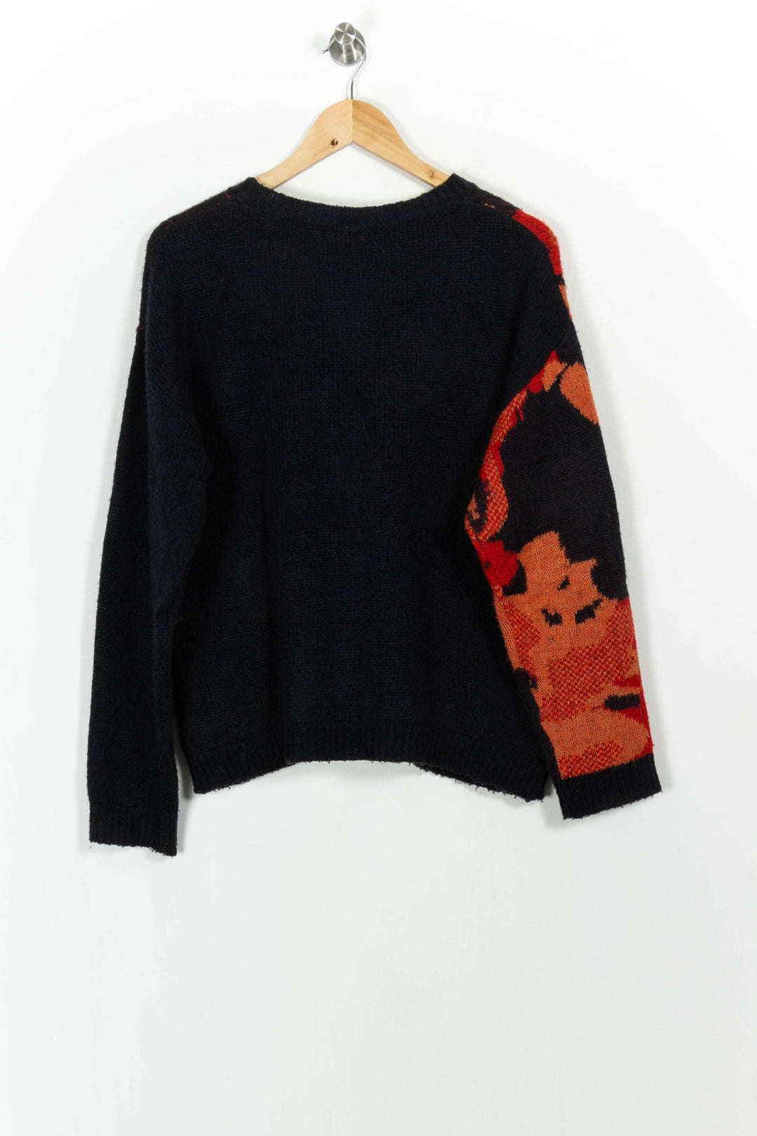 Pull Noir et Rouge - Taille M/38 de la marque La Fée Maraboutée | PARAD102542 - Vendu par Paradigme - Image 4