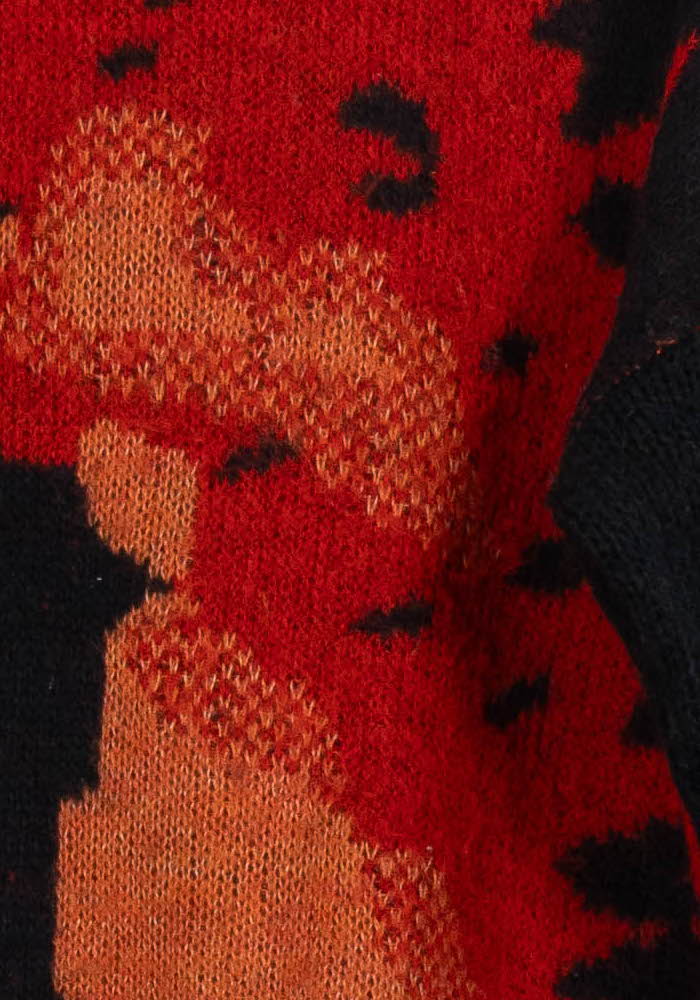 Pull Noir et Rouge - Taille M/38 de la marque La Fée Maraboutée | PARAD102542 - Vendu par Paradigme - Image 3