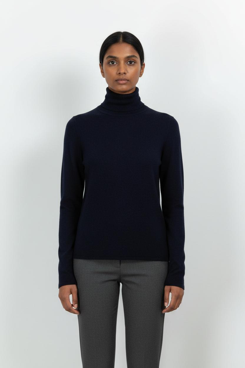 Pull Col Roulé Bleu - Taille M/38 de la marque Petite Mendigote | PARAD102544 - Vendu par Paradigme - Image 1