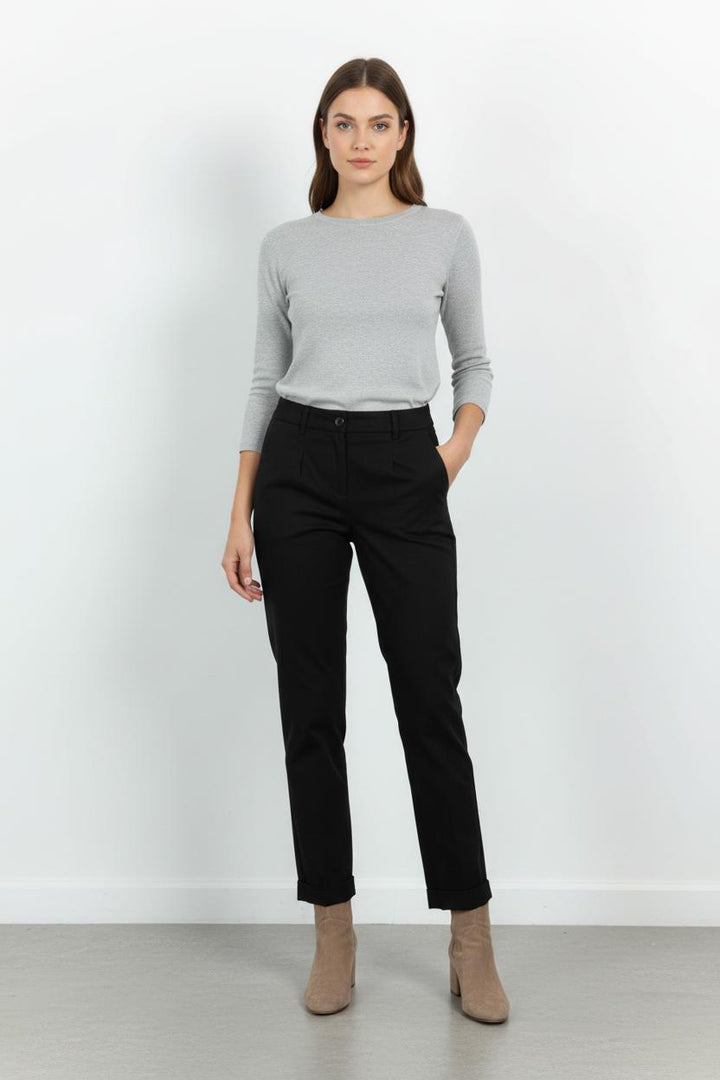 Pantalon Chino Noir - Taille S/36 de la marque Maison 123 | PARAD102547 - Vendu par Paradigme - Image 1