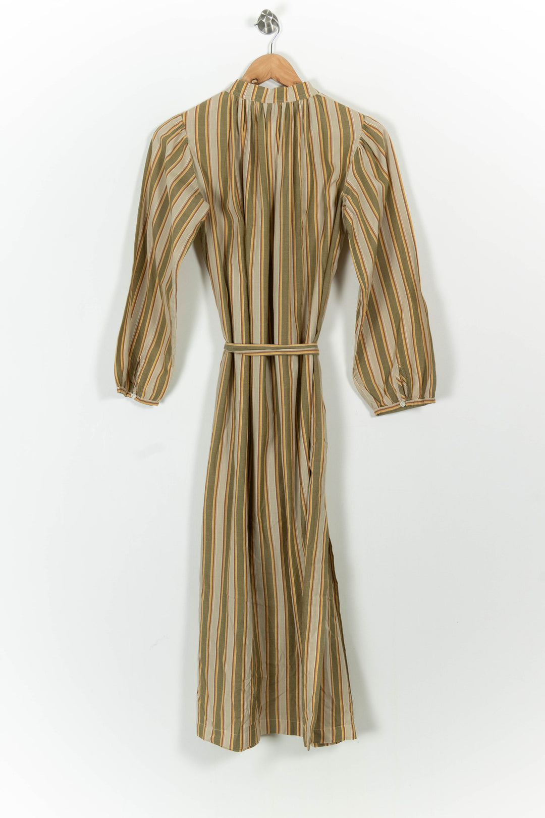 Robe Longue Verte et Beige - Taille XS/34 de la marque Vanessa Bruno | PARAD102548 - Vendu par Paradigme - Image 4