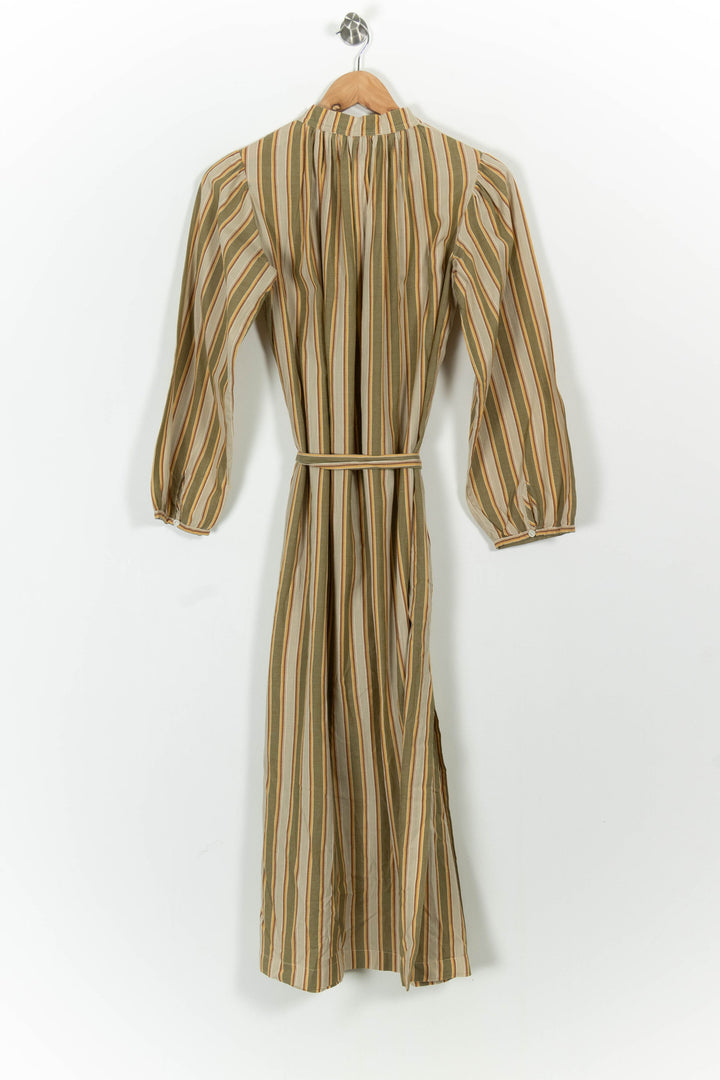 Robe Longue Verte et Beige - Taille XS/34 de la marque Vanessa Bruno | PARAD102548 - Vendu par Paradigme - Image 4