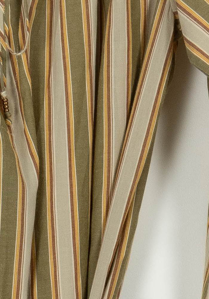 Robe Longue Verte et Beige - Taille XS/34 de la marque Vanessa Bruno | PARAD102548 - Vendu par Paradigme - Image 3
