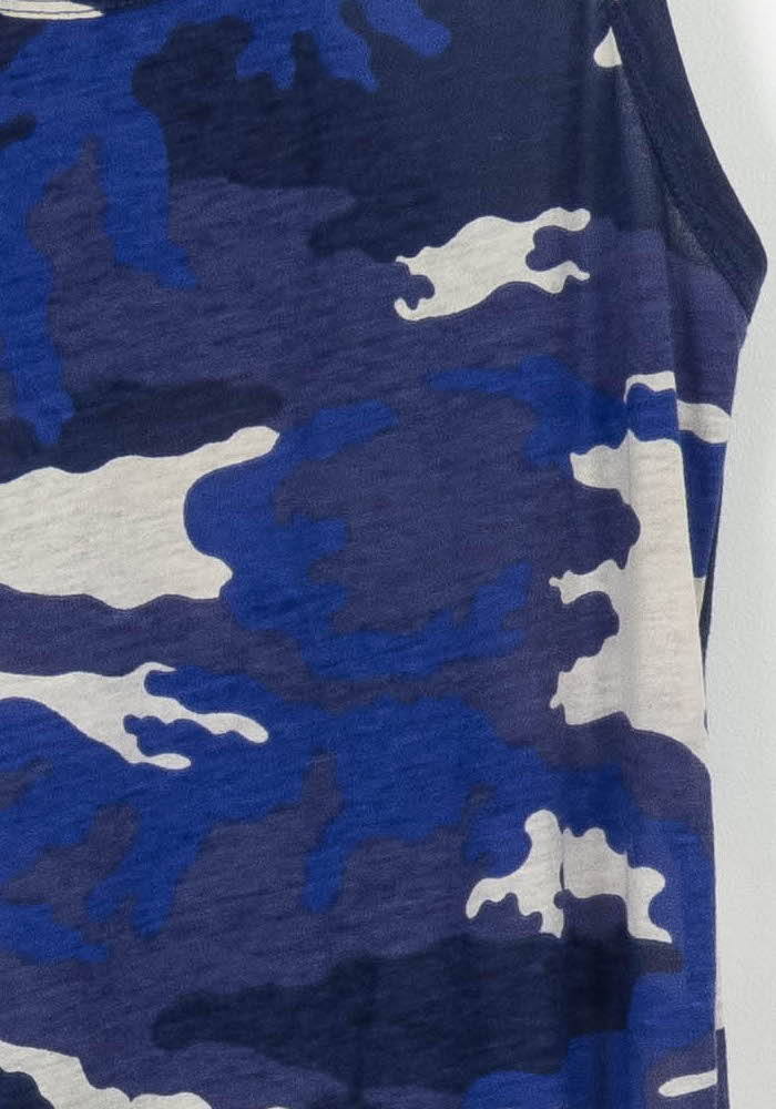 Robe Débardeur Bleue et Blanche - Taille M/38 de la marque Majestic Filatures | PARAD102552 - Vendu par Paradigme - Image 3