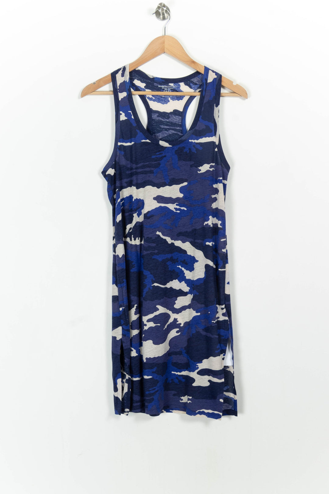 Robe Débardeur Bleue et Blanche - Taille M/38 de la marque Majestic Filatures | PARAD102552 - Vendu par Paradigme - Image 2
