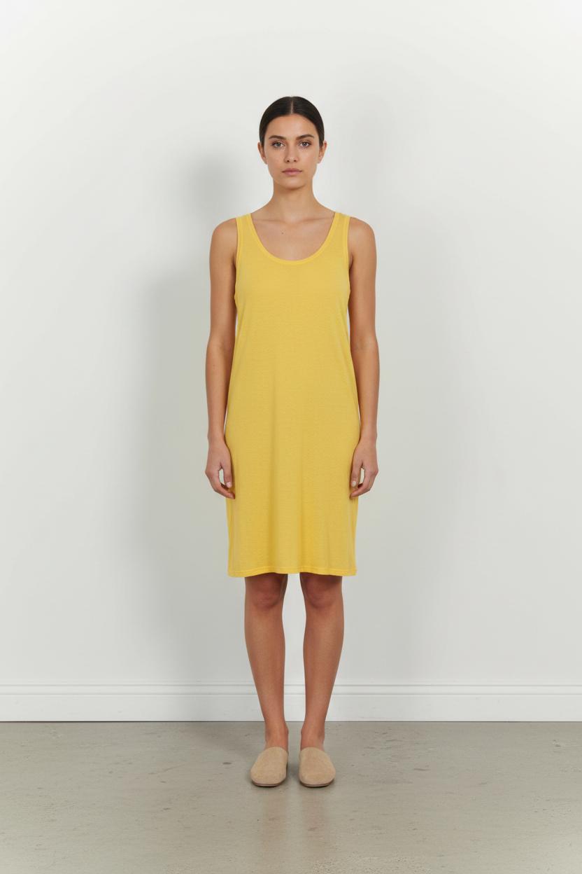 Robe Débardeur Jaune - Taille L/40 de la marque American Vintage | PARAD102558 - Vendu par Paradigme - Image 1