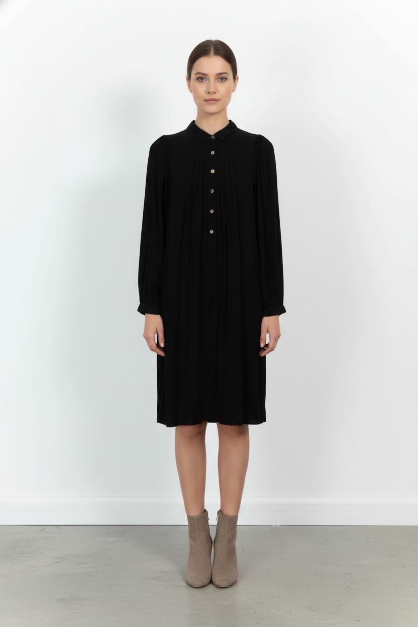 Robe Chemise Noire - Taille M/38 de la marque Des petits hauts | PARAD102571 - Vendu par Paradigme - Image 1