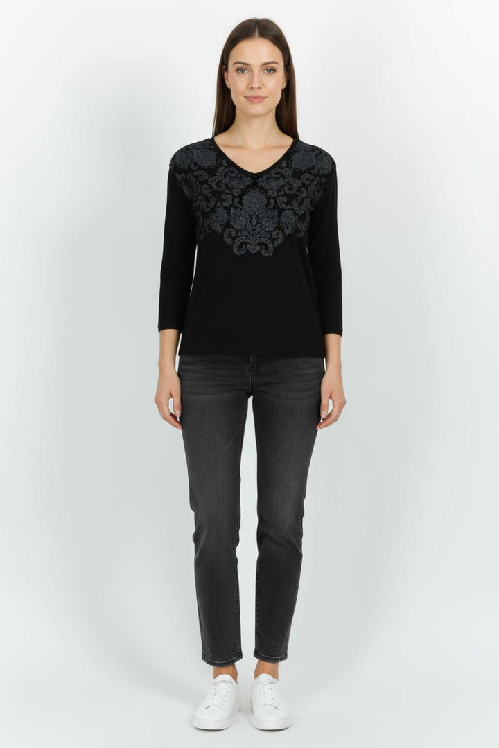 T-shirt Noir - Taille S/36 de la marque Maison 123 | PARAD102575 - Vendu par Paradigme - Image 1