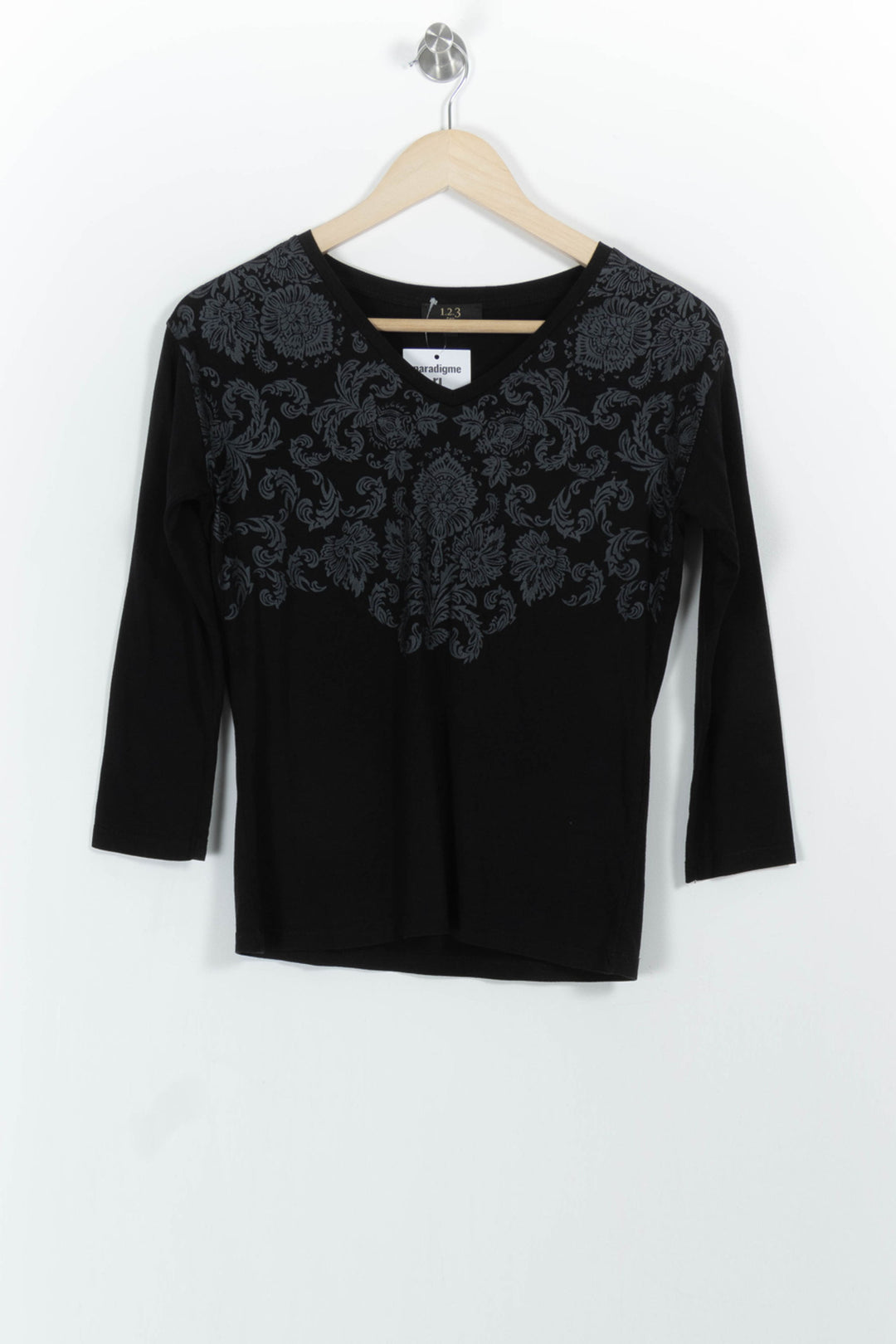 T-shirt Noir - Taille S/36 de la marque Maison 123 | PARAD102575 - Vendu par Paradigme - Image 2