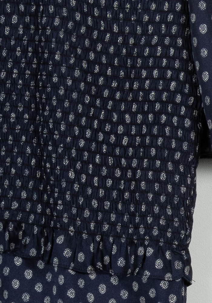 Robe Courte Bleue à Pois Blancs - Taille L/40 de la marque Sandro | PARAD102593 - Vendu par Paradigme - Image 3