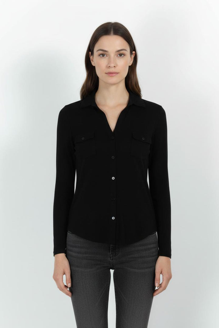 Chemise Noire - Taille XS/34 de la marque Majestic Filatures | PARAD102598 - Vendu par Paradigme - Image 1