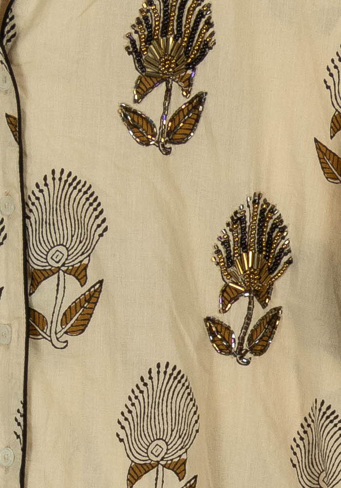Chemise Beige et Marron - Taille XXL/44 de la marque Chloé Stora | PARAD102600 - Vendu par Paradigme - Image 3