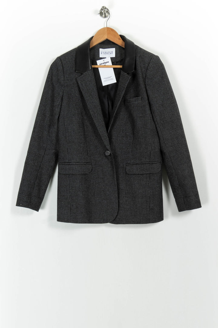Veste Grise - Taille M/38 de la marque Claudie Pierlot | PARAD102601 - Vendu par Paradigme - Image 2