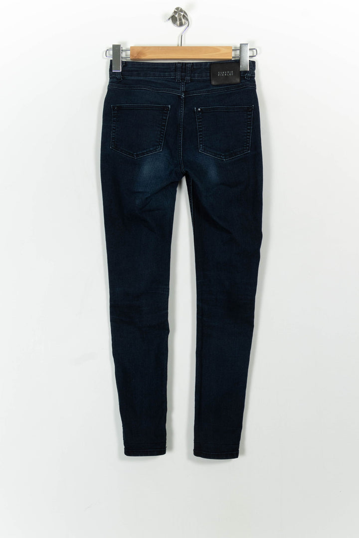 Jean Slim Bleu - Taille S/36 de la marque Claudie Pierlot | PARAD102606 - Vendu par Paradigme - Image 4
