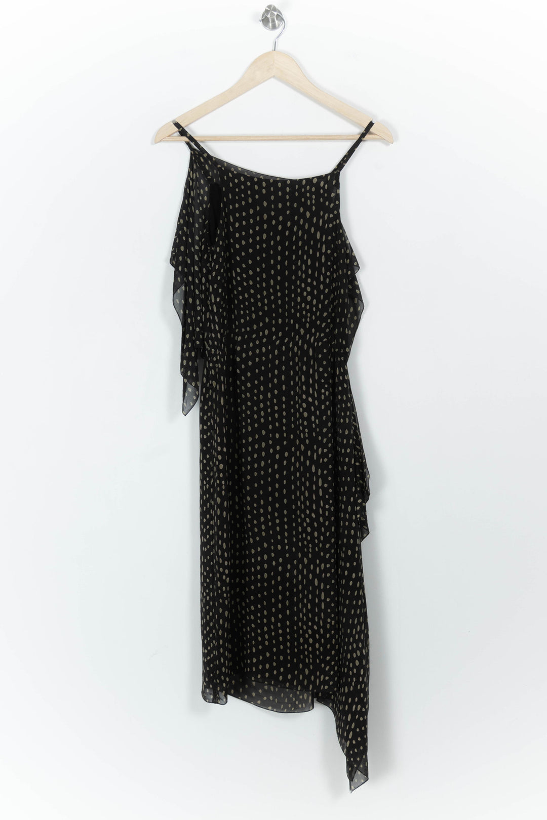 Robe Asymétrique Noire et Beige - Taille S/36 de la marque Max Mara | PARAD102612 - Vendu par Paradigme - Image 4