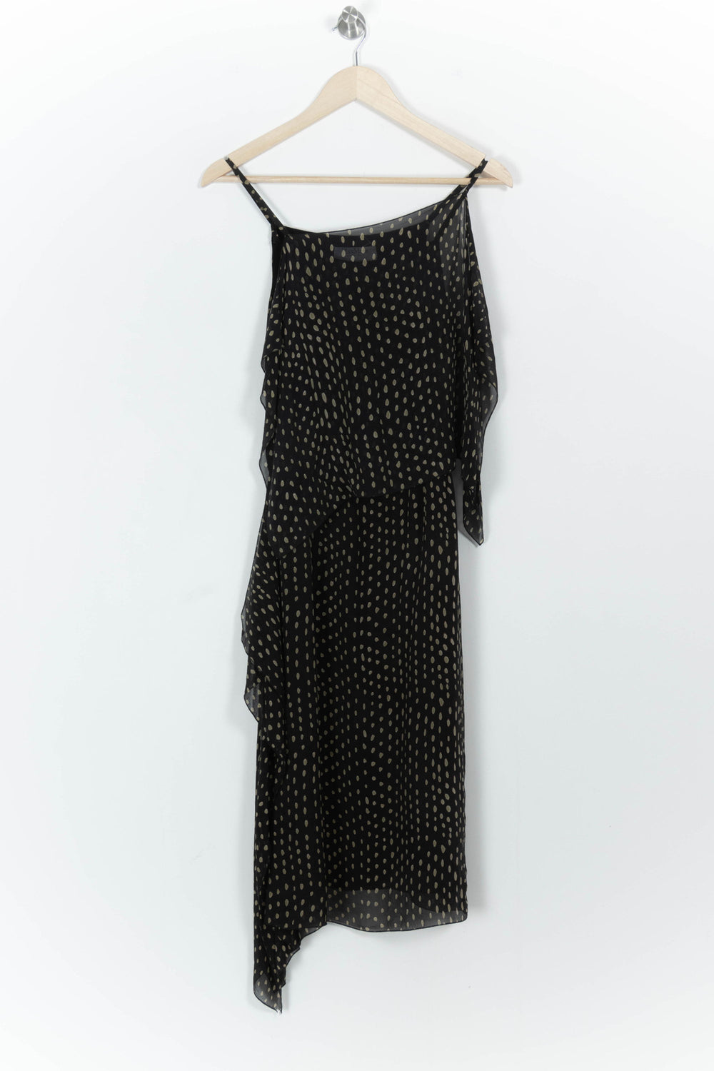 Robe Asymétrique Noire et Beige - Taille S/36 de la marque Max Mara | PARAD102612 - Vendu par Paradigme - Image 2