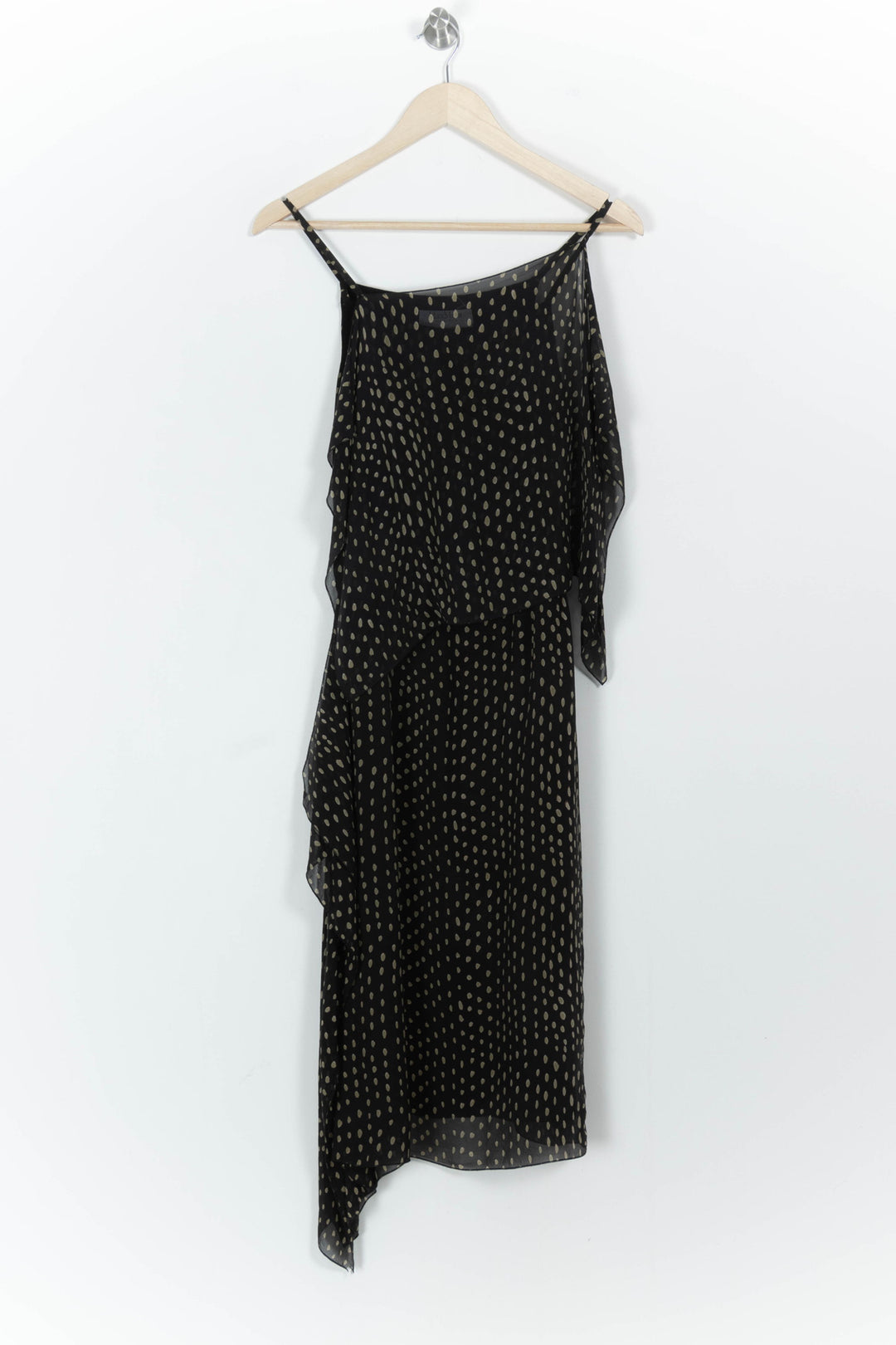 Robe Asymétrique Noire et Beige - Taille S/36 de la marque Max Mara | PARAD102612 - Vendu par Paradigme - Image 2