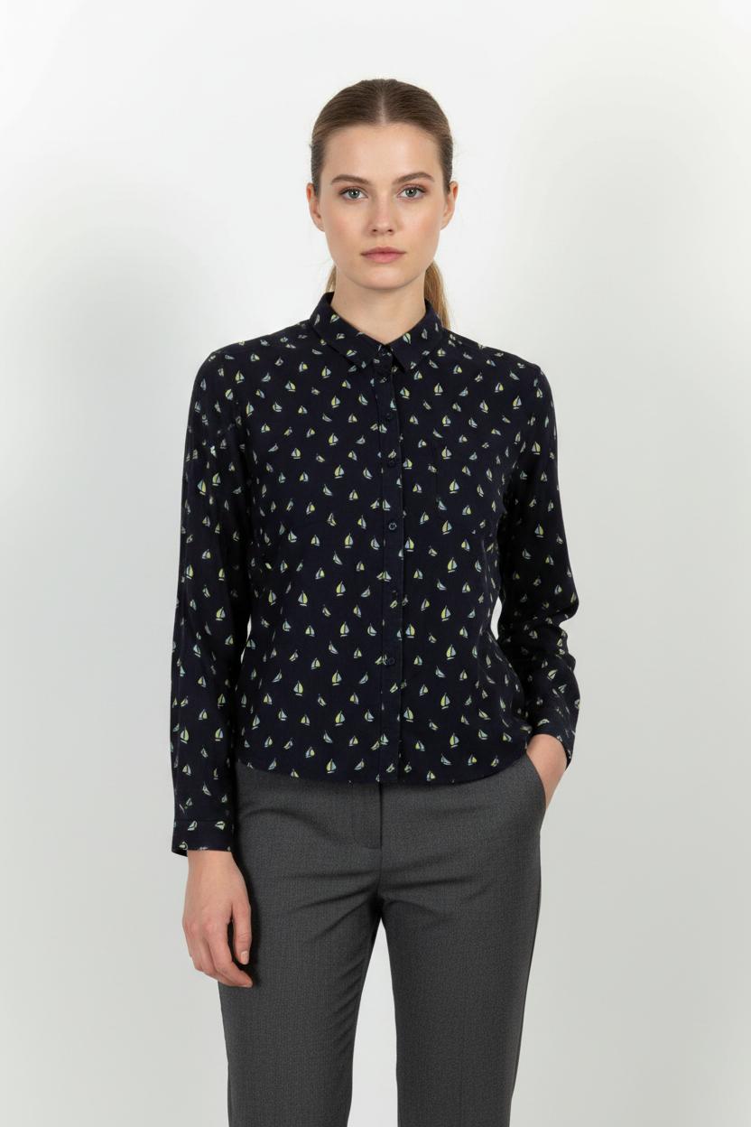 Chemise Bleu marine - Taille XXL/44 de la marque Caroll | PARAD102613 - Vendu par Paradigme - Image 1