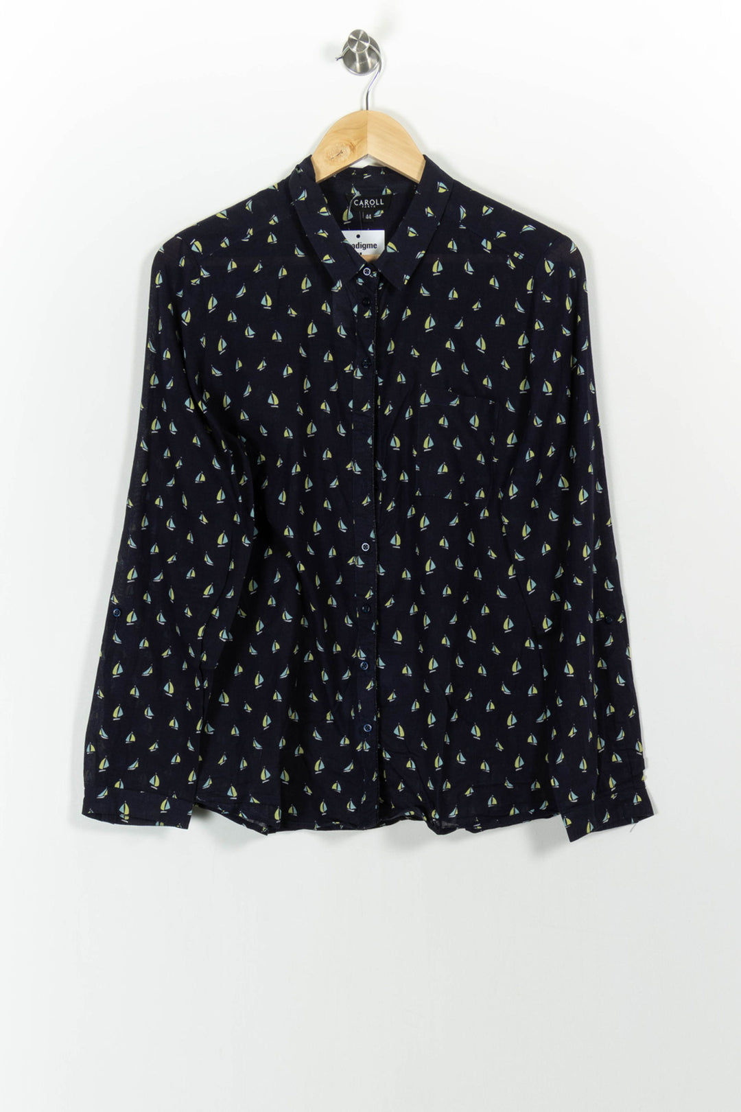 Chemise Bleu marine - Taille XXL/44 de la marque Caroll | PARAD102613 - Vendu par Paradigme - Image 2