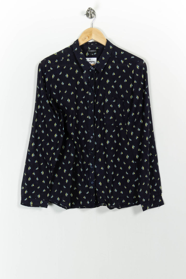 Chemise Bleu marine - Taille XXL/44 de la marque Caroll | PARAD102613 - Vendu par Paradigme - Image 2