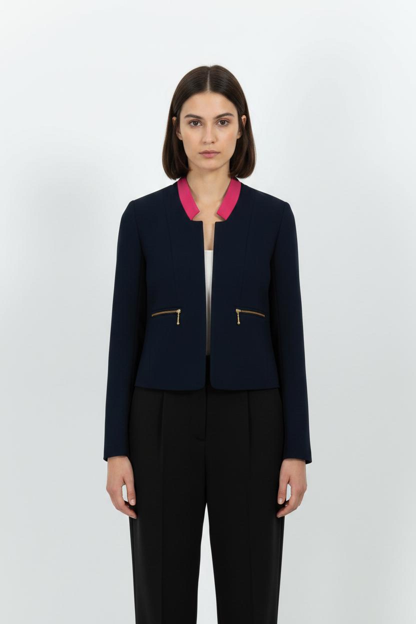 Blazer Bleu Marine et Rose - Taille S/36 de la marque Kookai | PARAD102614 - Vendu par Paradigme - Image 1