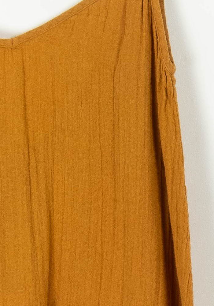 Robe Longue Marron et Saumon - Taille L/40 de la marque Petite Mendigote | PARAD102634 - Vendu par Paradigme - Image 3