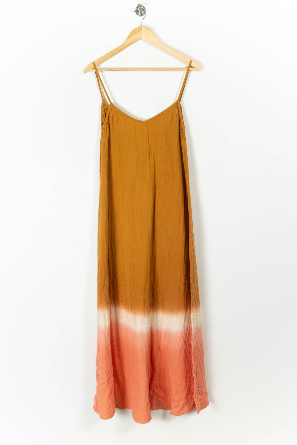 Robe Longue Marron et Saumon - Taille L/40 de la marque Petite Mendigote | PARAD102634 - Vendu par Paradigme - Image 2