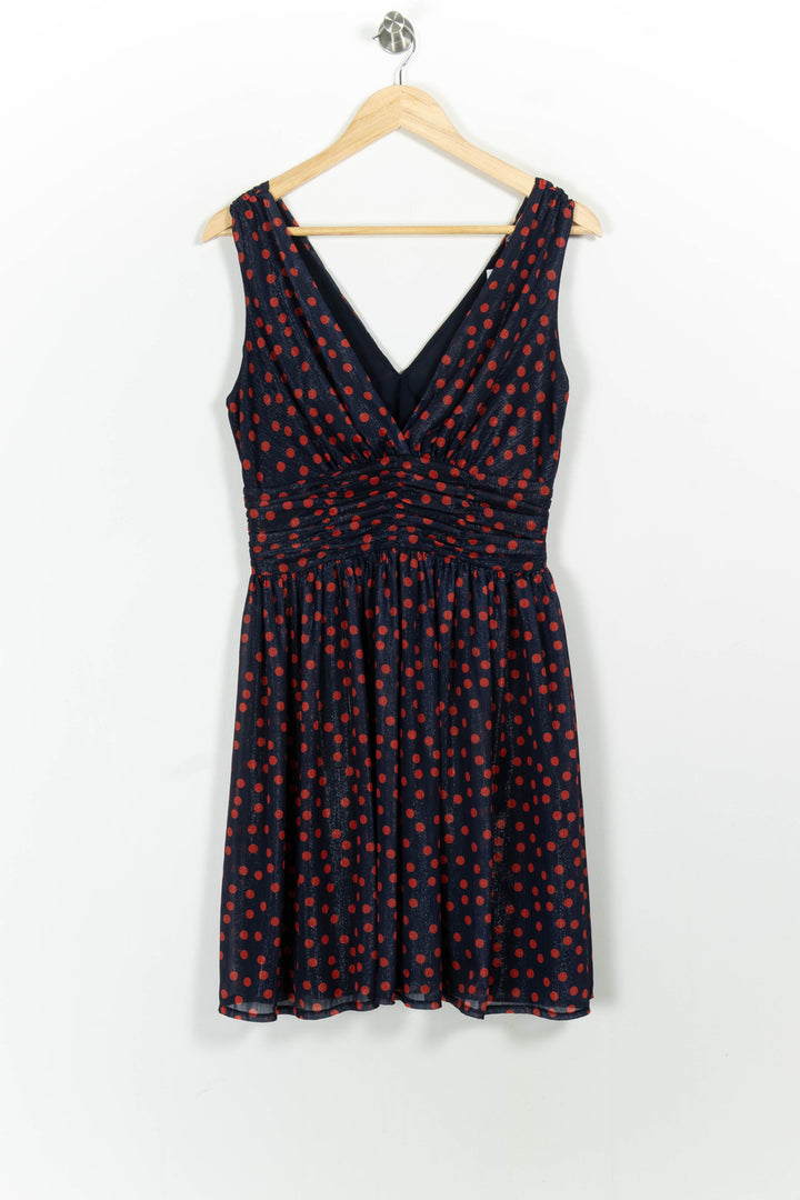 Robe Bleu Marine et Rouge - Taille S/36 de la marque La Fée Maraboutée | PARAD102639 - Vendu par Paradigme - Image 2