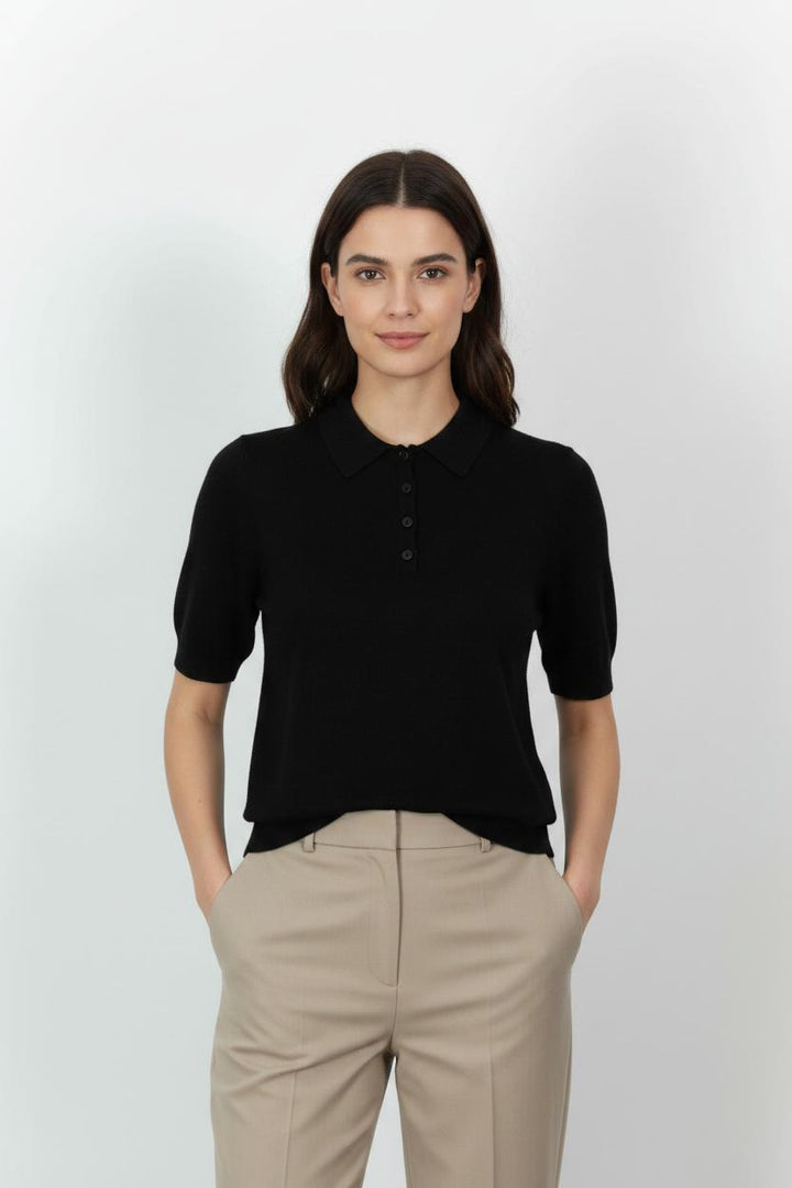 Polo Noir - Taille L/40 de la marque Eric Bompard | PARAD102640 - Vendu par Paradigme - Image 1
