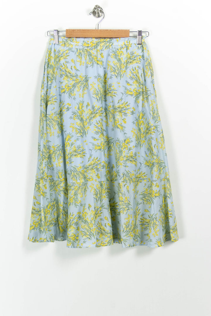 Jupe Midi Bleu et Jaune - Taille XS/34 de la marque Comptoir des Cotonniers | PARAD102646 - Vendu par Paradigme - Image 4