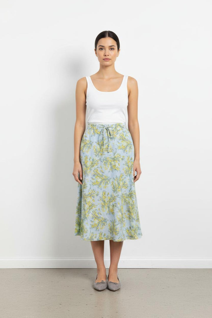 Jupe Midi Bleu et Jaune - Taille XS/34 de la marque Comptoir des Cotonniers | PARAD102646 - Vendu par Paradigme - Image 1