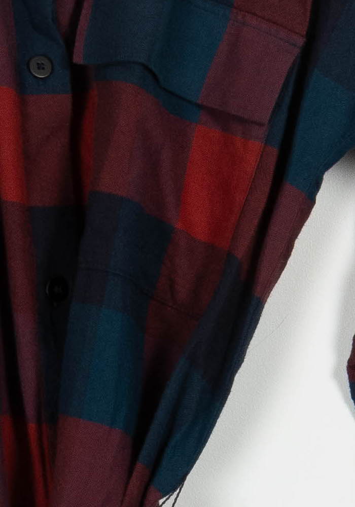 Robe Chemise Rouge et Bleu - Taille XS/34 de la marque Comptoir des Cotonniers | PARAD102652 - Vendu par Paradigme - Image 3